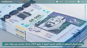 سعر الريال السعودي مقابل الجنيه اليوم 3 مايو 2026 يتحرك بهدوء بين بنوك مصر
